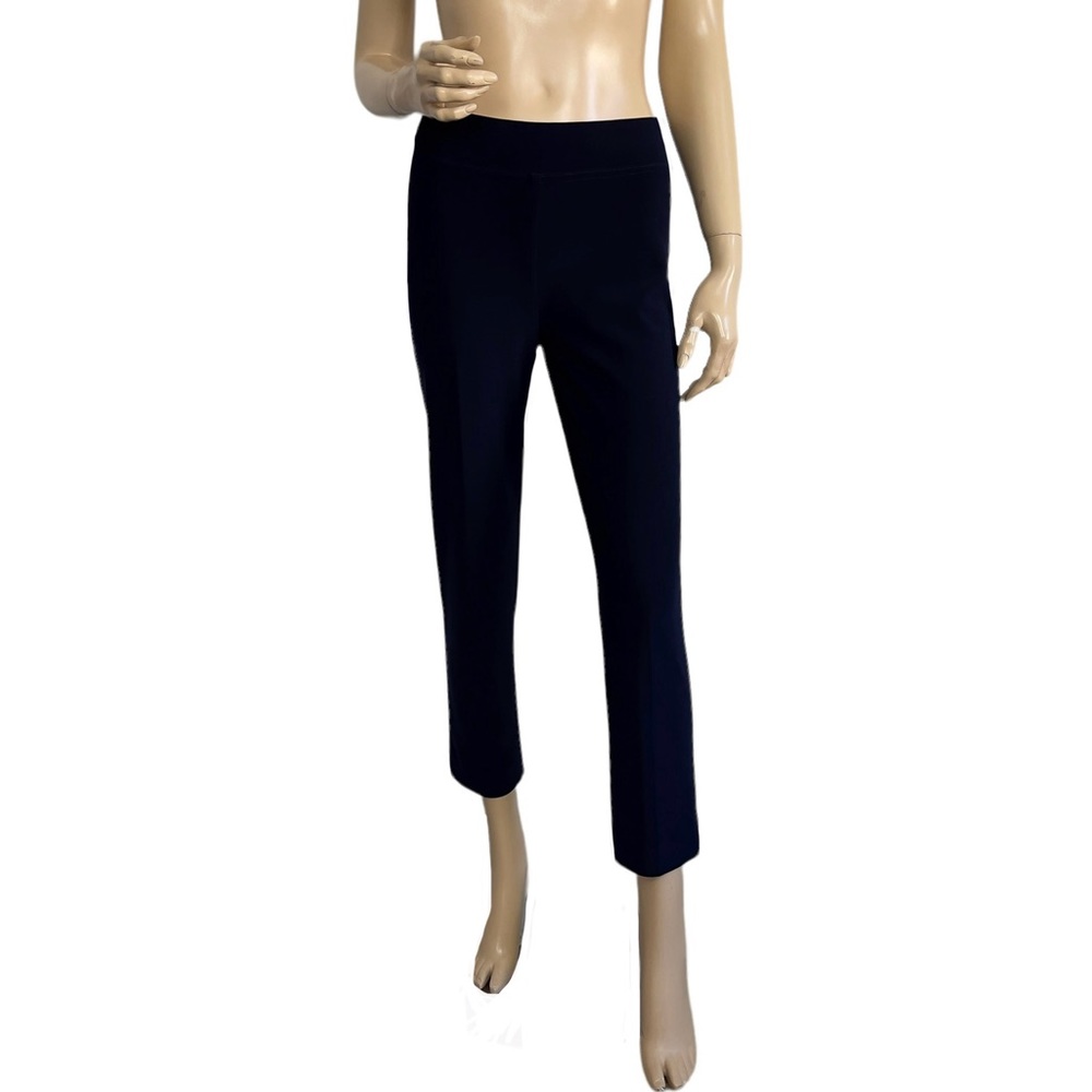Joseph Ribkoff Women's Black Pull-On Capri w/Back Slit in Midnight Navy 6